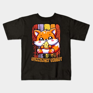 Cunningly cheesy fox Kids T-Shirt